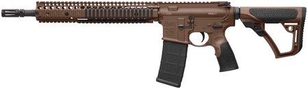 M4A1 |5.56mm 14.5 Inch Barrel With Pinned Flash Hider (16 Inch Total) RISII Rail System Flat Dark Earth Cerakote Finish Daniel Defense Buttstock M4A1 Laser Etched 32 Rounds