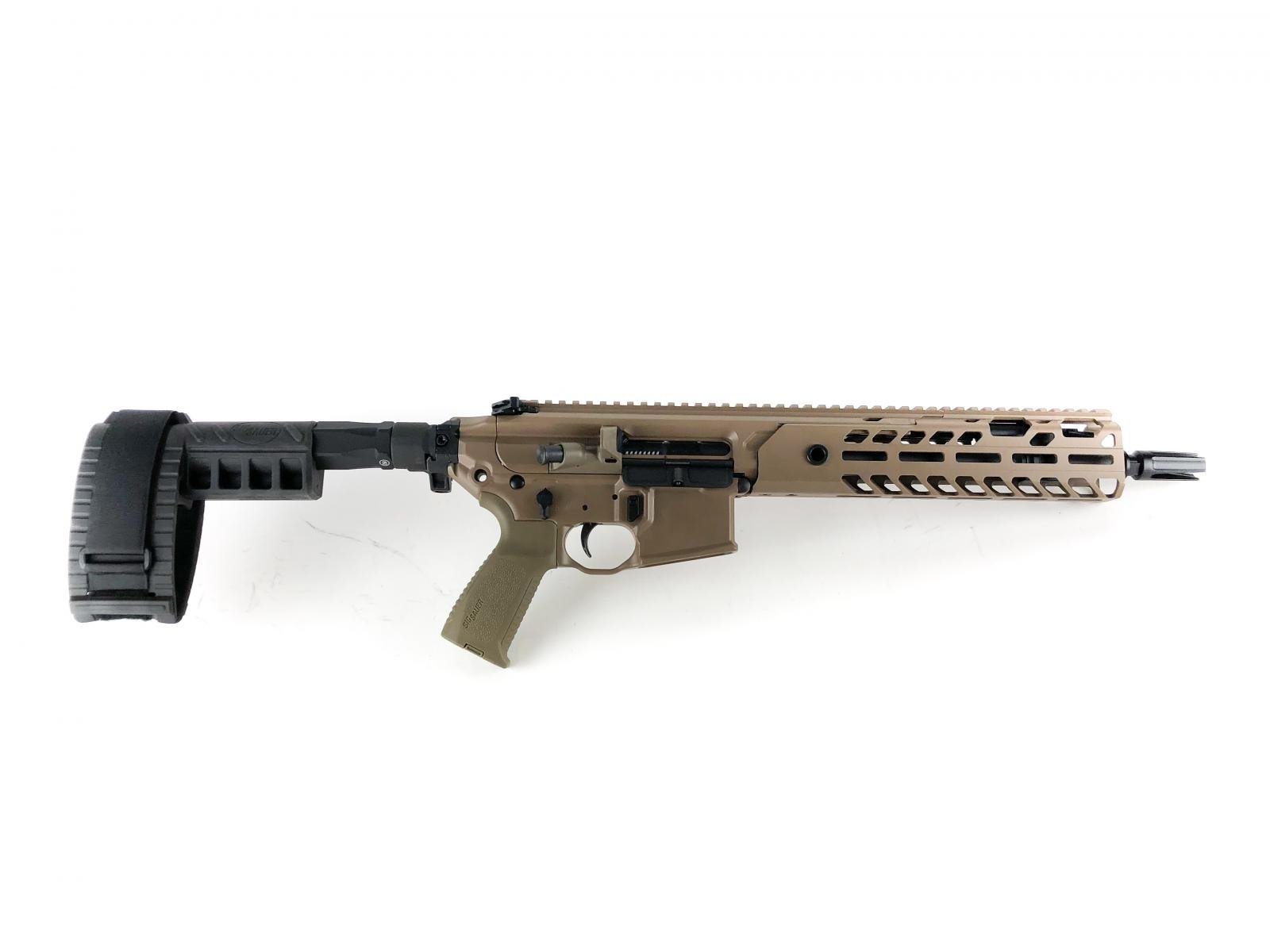 MCX Virtus Pistol |5.56mm 11.5 Inch Threaded Barrel 1/2-28 TPI M-LOK Handguard Folding SBX Pistol Stabilizing Brace Flat Dark Earth Finish 30 Round