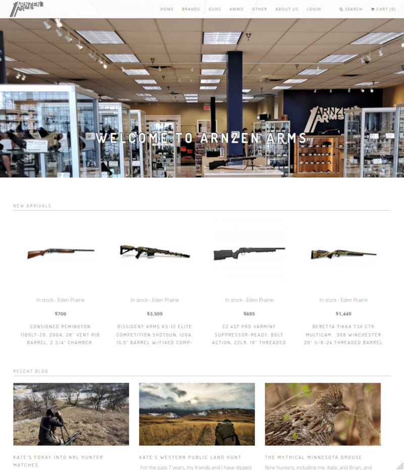 Front page of new site