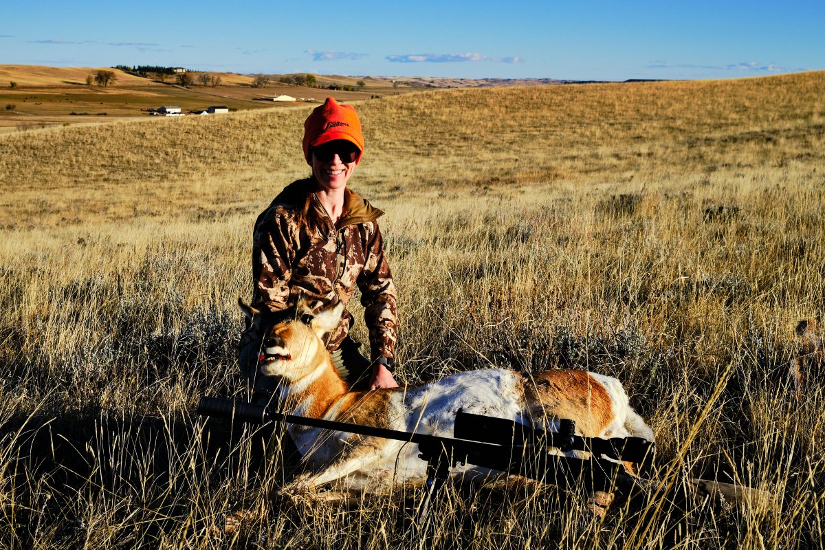 Kate with antelope