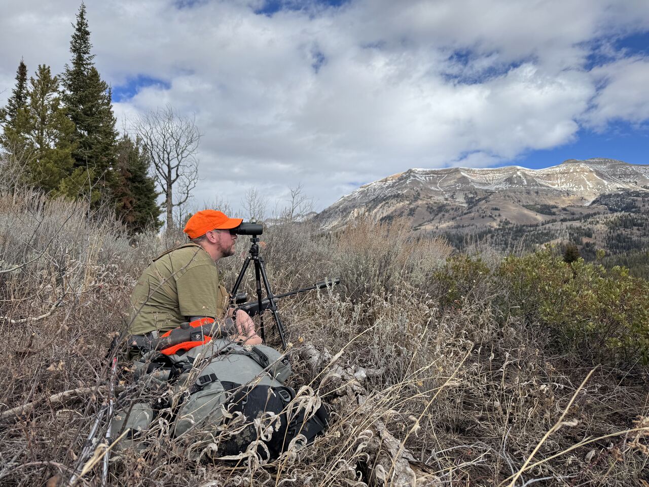 Brian’s glassing setup with Vortex binos and bipod