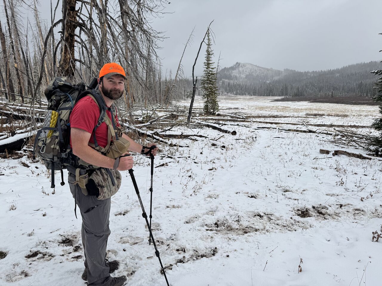 Andre arrives at the open clearing at 8200 feet