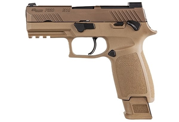 P320 M18 9MM, 3.9" Barrel, Polymer Frame, Coyote Finish, DP Pro Plate-img-0