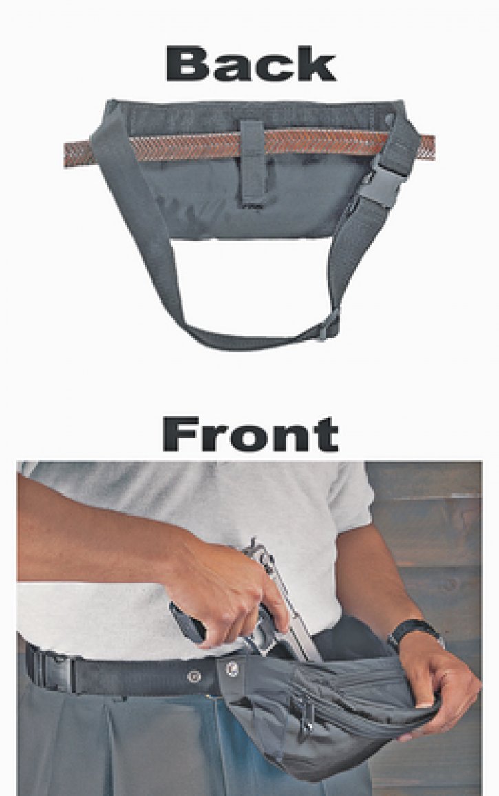 Uncle Mikes Gunrunner Fanny Pack Holster Blac 8873 1 Holster Arnzen Arms