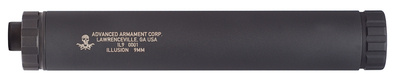 Illusion 9 Pistol Silencer 9mm 1.25 Inch Diameter M13.5x1 Left Hand Threads Nitride Finish - All NFA Rules Apply