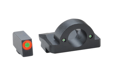 Ghost Ring and U-RAP Night Sights For Glock Green Front/Orange Outline Green Rear