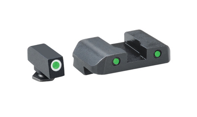 Pro Operator 2-Dot Rear Night Sight Green Tritium With Black Outlines Glock 20-36