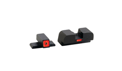 CAP Tritium Sight Set Springfield XD/XDS/XDM Green Front With Orange Square Outline Orange Rear Horizontal Line