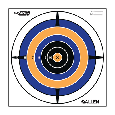 EZ Aim Bullseye Targets 8x8 Inch Twelve Per Package