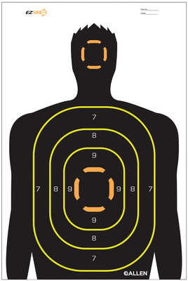 EZ See Adhesive Silhouette Target 12x18 Inch Five Per Package
