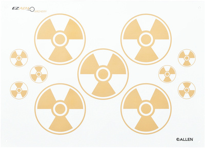 Archery Nuclear Bullseye Paper Targets 6 Pack