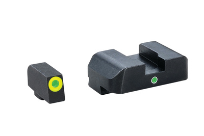 Pro i-dot Set For Glock 20/41 Front ProGlo Green Tritium With Lime Outline Single Dot Green Rear Sight