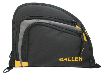 Auto-Fit 2-Pocket Handgun Case Measures 9.5x7.25 Inches Black/Gray/Yellow