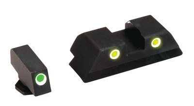 Classic Tritium 3-Dot Night Sights For Glock Green Front Yellow Rear