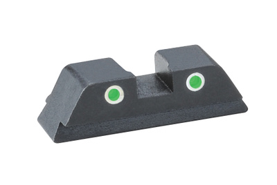 Classic Tritium 2-Dot Rear Sight For Glock 42 Green With White Outline