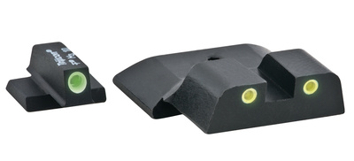 Classic Tritium 3-Dot Night Sights For S&W M&P (not Shield/Pro) Green Front Yellow Rear