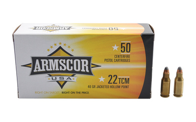 Armscor .22 TCM 40 Grain Jacketed Hollow Point 50 Round Box