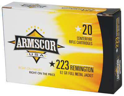 Rifle Ammunition .223 Remington 62 Grain Full Metal Jacket