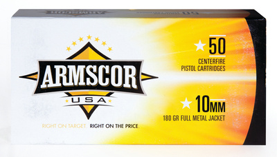 Armscor Handgun Ammunition 10mm 180 Grain Full Metal Jacket Philippines Ammo