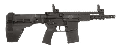 M-15 Pistol 5.56x45mm 6 Inch Barrel Magpul MBUS Flip-Up Sights S&B Arm Brace Black 20 Round