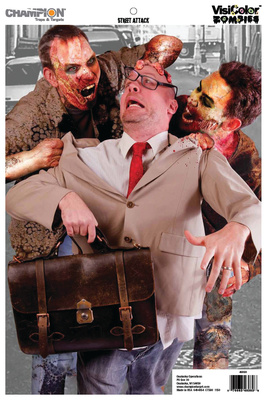 Zombie VisiColorTargets Bulk Pack 12x18 Inches Street Attack 50 Per Pack