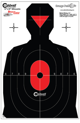 Caldwell Flake-Off Targets Dual Zone Silhouette 12x18 Inch 25 Per Package