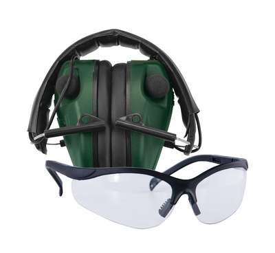 Caldwell E-Max LoPro Electronic Muffs With Shooting Glasses