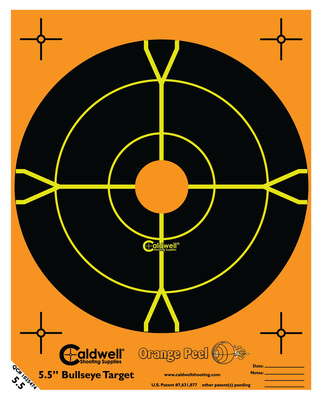 Caldwell Orange Peel Flake Off Bullseye Targets 5.5 Inch 10 Per Package