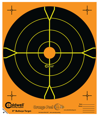 Caldwell Orange Peel Flake Off Bullseye Targets 8 Inch 10 Per Package