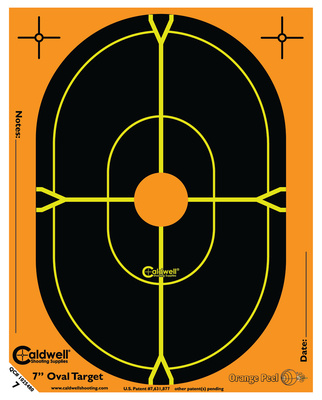 Caldwell Orange Peel Flake Off Oval Targets 7 Inch 10 Per Package