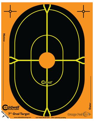 Caldwell Orange Peel Flake Off Oval Targets 7 Inch 50 Per Package