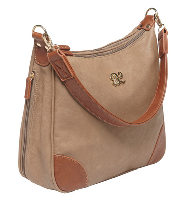 Hobo Series Concealed Carry Purse Taupe with Tan Trim