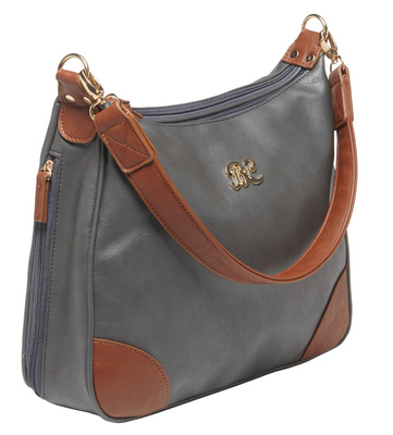 Hobo Series Concealed Carry Purse Gray with Tan Trim