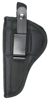 Belt and Clip Ambidextrous Holster For Large Frame Revolvers With 3-4 Inch Barrels Black