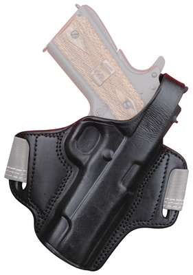 Deluxe Molded Leather Holster With Thumb Break Small Black Right Hand