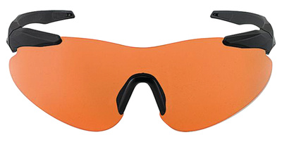 Soft Touch Plastic Frame Shooting Shields Black Frame Orange Lens