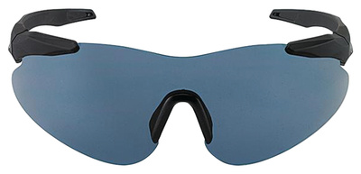 Soft Touch Plastic Frame Shooting Shields Black Frame Blue/Smoke Lens
