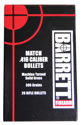 Barrett .416 Bullets 395 Grain Boat Tail 20 Per Box