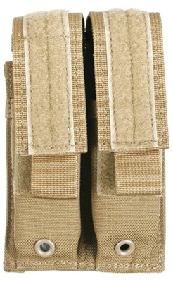 S.T.R.I.K.E. Double Pistol Magazine Pouch MOLLE Mount 500D Ripstop Coyote Tan
