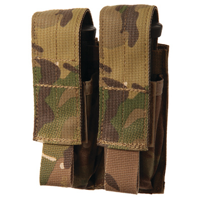 S.T.R.I.K.E. Double Pistol Magazine Pouch MOLLE Mount 500D Multi Cam Camouflage