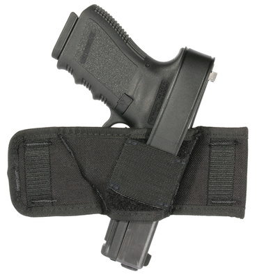Compact Belt Slide Holster Black Ambidextrous For Most Autos and Revolvers