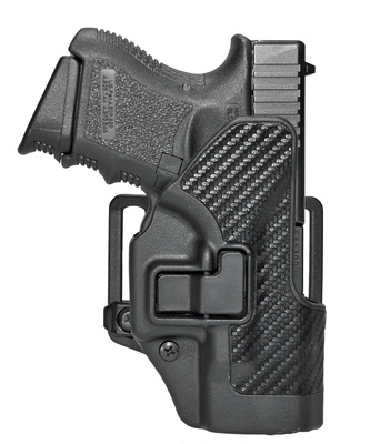 CQC Carbon Fiber Serpa Active Retention Holster Textured Black Right Hand For Glock 26/27/33