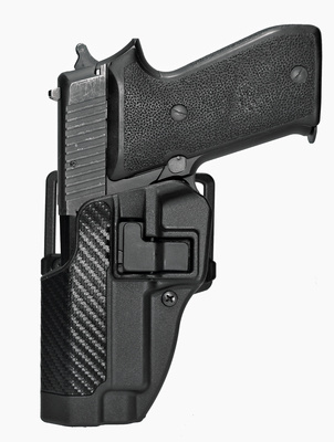 CQC Carbon Fiber Serpa Active Retention Holster Textured Black Left Hand For Sig 220/226