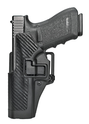CQC Carbon Fiber Serpa Active Retention Holster Textured Black Left Hand For Glock 20/21 and Smith & Wesson M&P