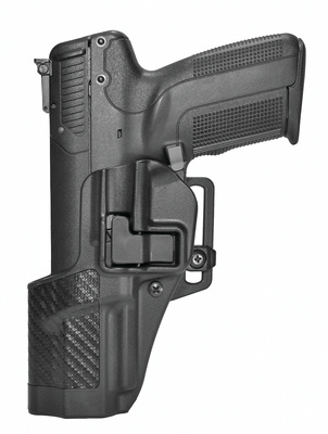 CQC Carbon Fiber Serpa Active Retention Holster Textured Black Left Hand For FN 5.7