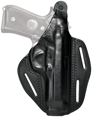 Three Slot Leather Pancake Holster Black Right Hand For Beretta PX4 Storm