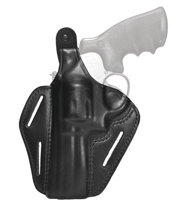 Three Slot Leather Pancake Holster Black Left Hand For Smith & Wesson J Frames