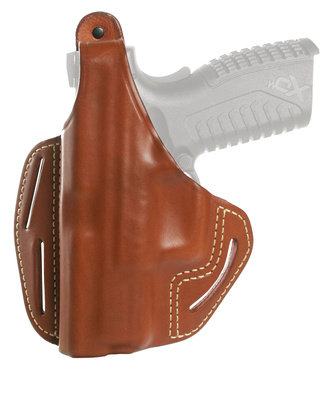 Three Slot Leather Pancake Holster Brown Left Hand For Colt 5 Inch Government