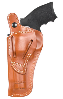 Leather Multi-Position Holster Brown Right Hand For Smith and Wesson K/L Frame/Ruger GP-100/Colt King Cobra/Python Four Inch