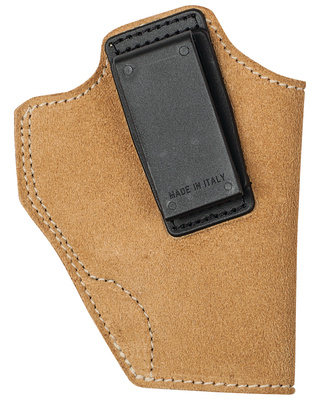 Suede Leather Angle Adjustable ISP Holster for Ruger LCP/Kel-Tec P3AT/Kahr .380 and other Small .380's Left Hand Brown